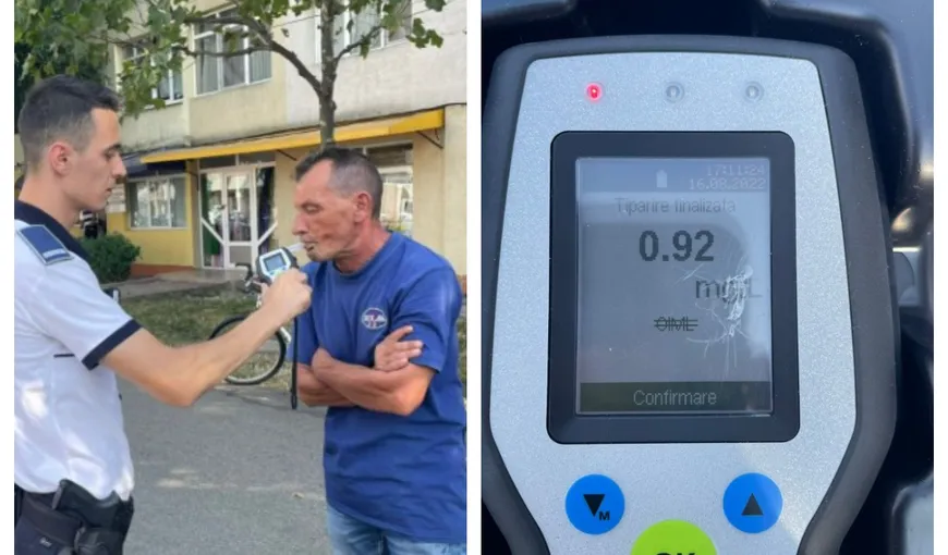 Biciclişti testaţi cu fiola de poliţişti. Ce a păţit un bărbat care pedala beat