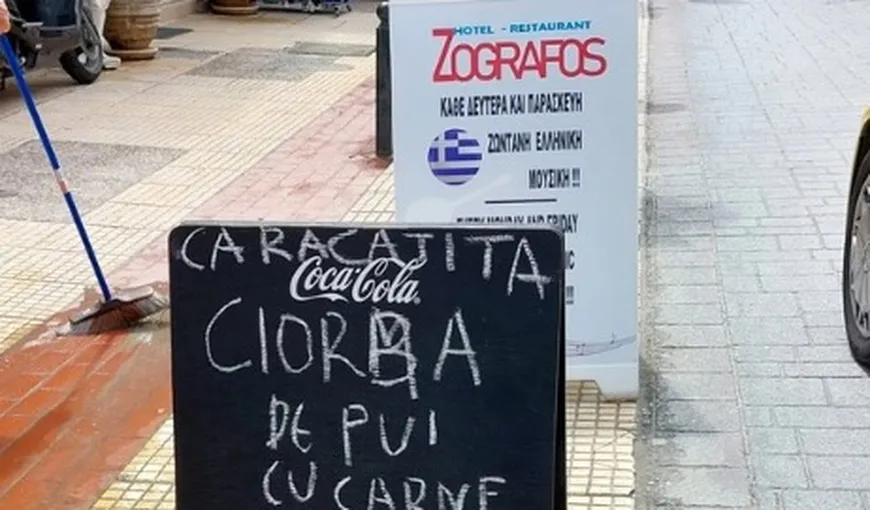 Ce a scris un patron la intrarea unui restaurant din Grecia. Mesajul în limba română a devenit viral: „Așa face și omul economie”