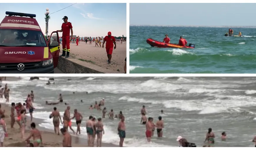 Incident șocant pe litoral. Un bărbat de 55 de ani a fost la un pas de tragedie după ce a ignorat steagul roşu în Eforie Nord