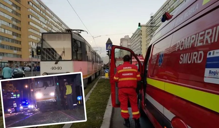 Femeie lovită de tramvai, în București, după ce a traversat cu căștile în urechi fără să se asigure