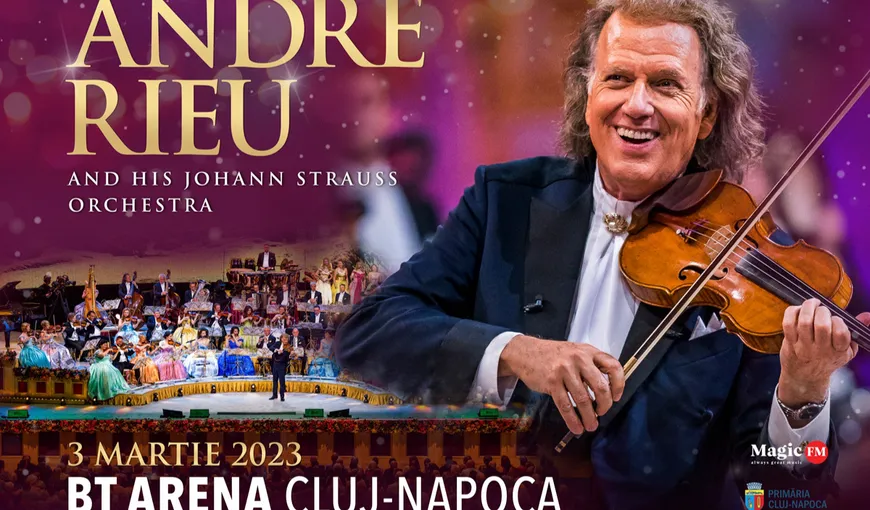 Maestrul ANDRÉ RIEU se întoarce în România pentru un concert de proporţii pe 3 martie 2023 la BT-ARENA CLUJ-NAPOCA