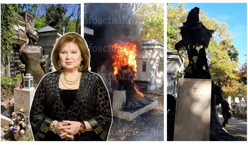 Motivul uluitor pentru care mormântul actriţei Florina Cercel a ars. Nu a mai rămas nimic!