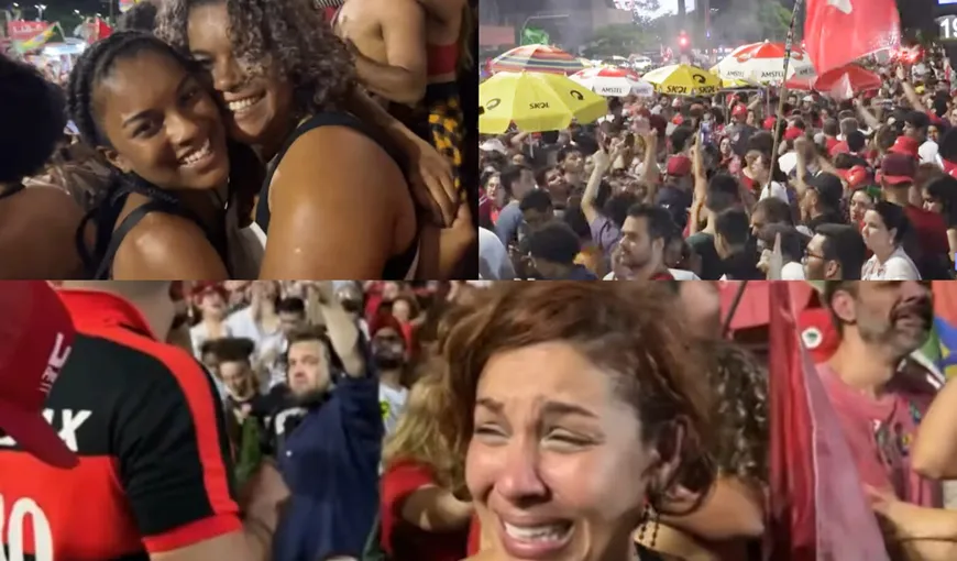Spectacol în Brazilia. Susținătorii lui Lula cântă, dansează și plâng, după ce l-a învins pe Bolsonaro (VIDEO)