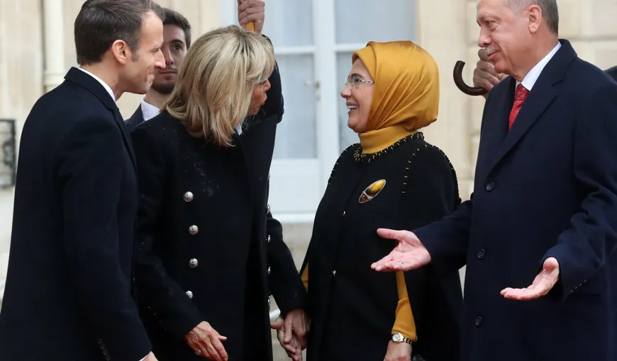 Erdogan, declaraţie incendiară despre relaţia cu Macron: „Soţiile noastre se înţeleg, noi nu!”