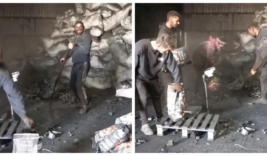 VIDEO Te-ai întrebat vreodată cum sunt ambalaţi cărbunii de grătar din benzinării? Imagini ireale cu tineri din România care lucrează în condiţii crunte