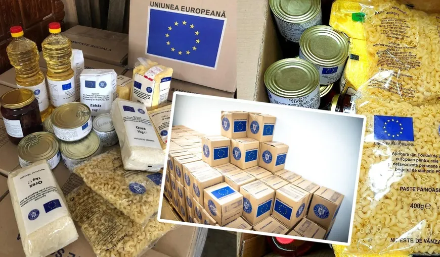 Pachete cu alimente 2024. Ce alimente primesc românii înainte de Paște, lista cu coşul cu bunătăţi de la UE