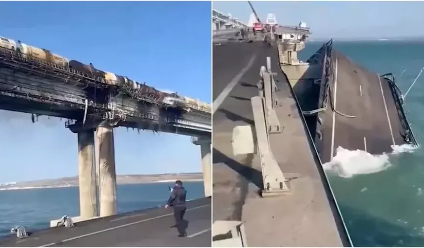 „Explozia de pe podul din Crimeea a fost organizată de serviciile speciale ucrainene”. Noi informații ies la iveală după incidentul de pe podul Kerci