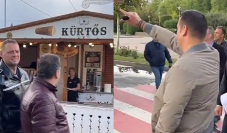 VIDEO VIRAL: Un primar din România a cerut acoperirea simbolurilor maghiare de la un târg din oraș, cu cele românești