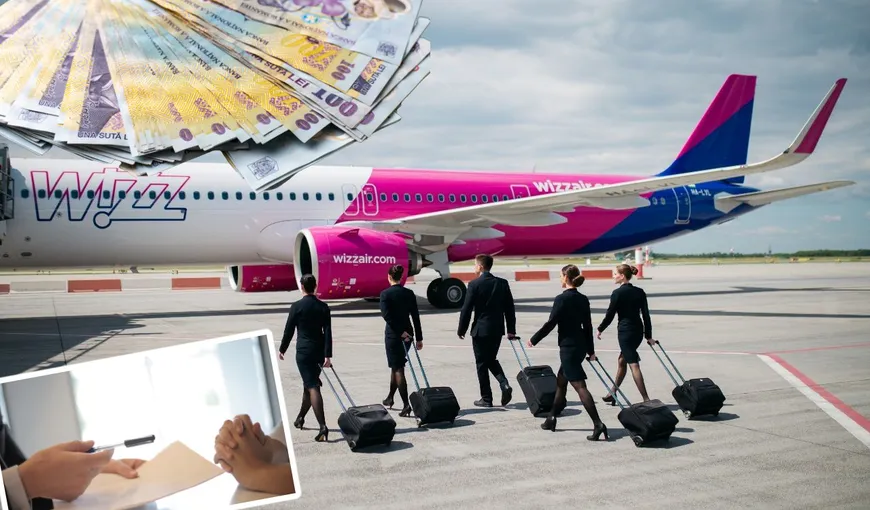 Se fac angajări la Wizz Air, compania aeriană își mărește echipa. Câți bani poate câștiga un însoțitor de bord în 2022