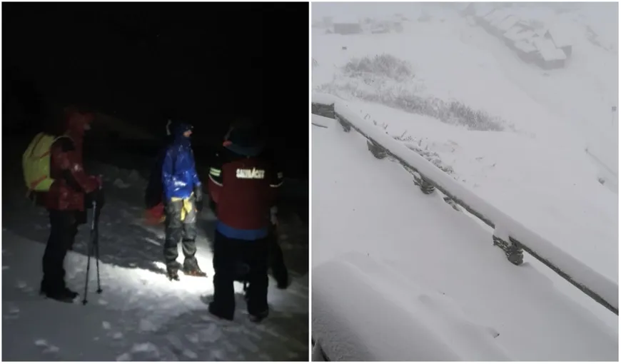 Intervenție de amploare a salvamontiștilor! 25 de turiști au rămas blocați în zapadă, în Munții Făgăraș