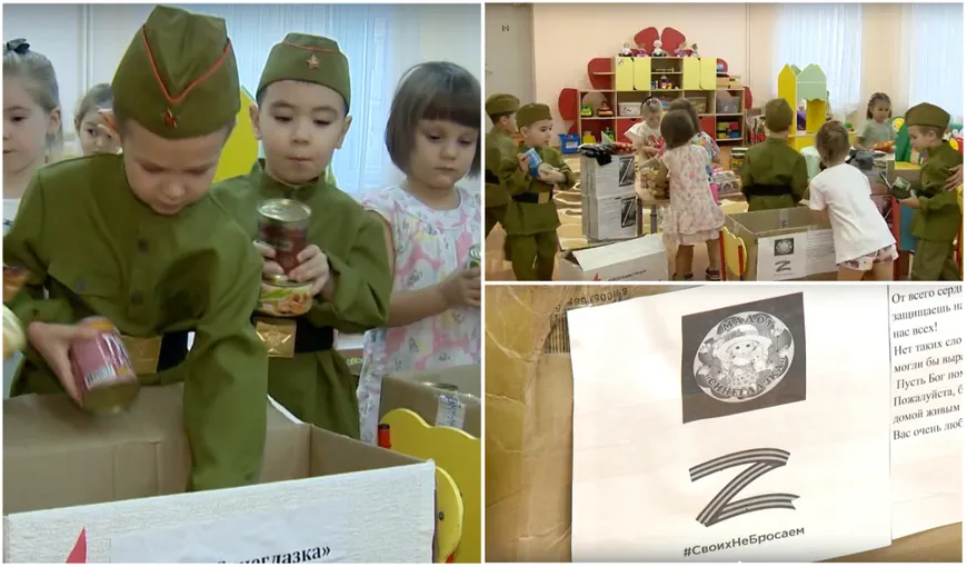Ce activități au copiii din Rusia la grădiniță! Micuții sunt obligați să facă pachete pentru soldații care fac prăpăd în Ucraina