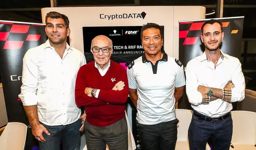 CryptoDATA devine acționar majoritar al echipei RNF, din Moto GP