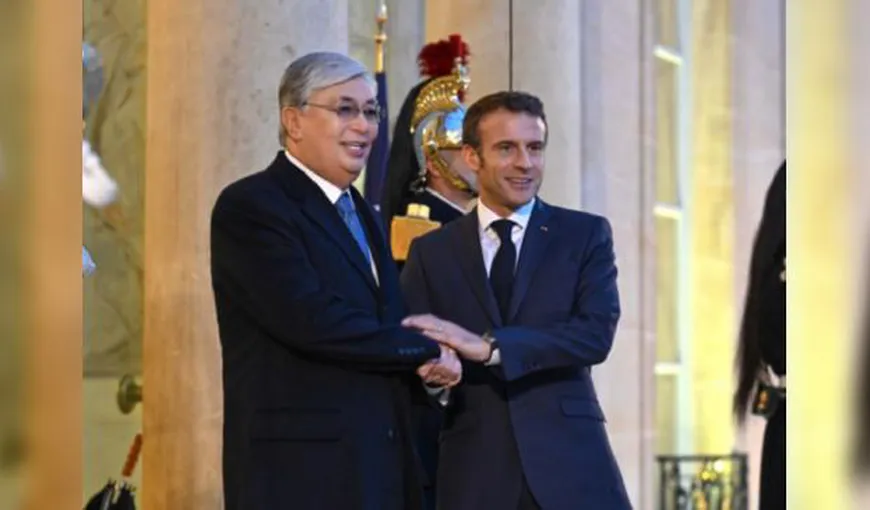 Preşedintele Kazahstanului s-a întâlnit cu Emmanuel Macron înainte de vizita în SUA