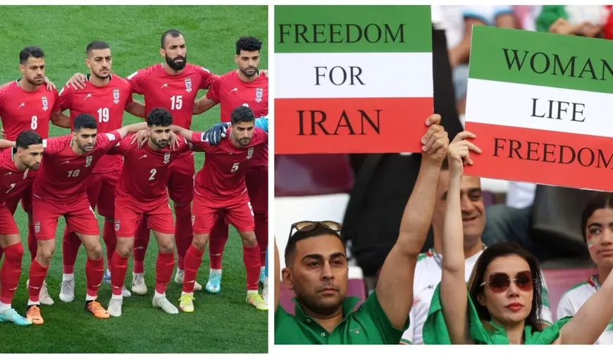 ANGLIA – IRAN 6-2 la CM 2022 din Qatar. Iranienii au refuzat să cânte imnul în semn de protest şi de solidarizare cu revoltele de la Teheran VIDEO