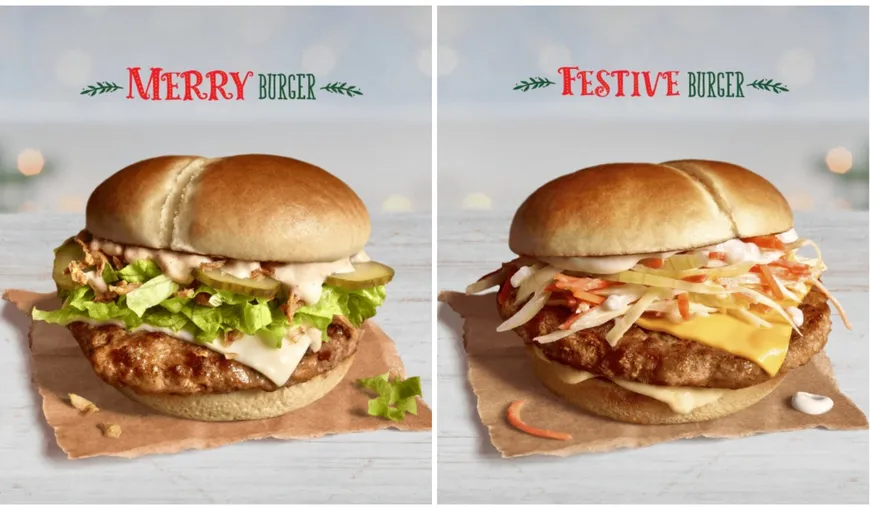Mc Donald’s a lansat burgerii de Crăciun în România! Cum arată şi cât costă „Merry Burger” şi „Festive Burger”. O să uiţi de orice altceva din meniu!