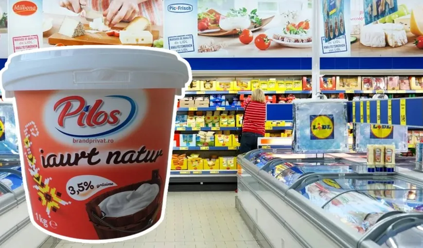 Sortimente de iaurt Pilos, retrase de Lidl. Produsul conţine bucăţi de plastic
