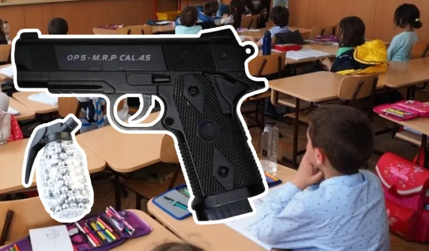 Incident șocant la o școală din Ploiești! Un elev de 12 ani a mers la şcoală cu un pistol cu bile