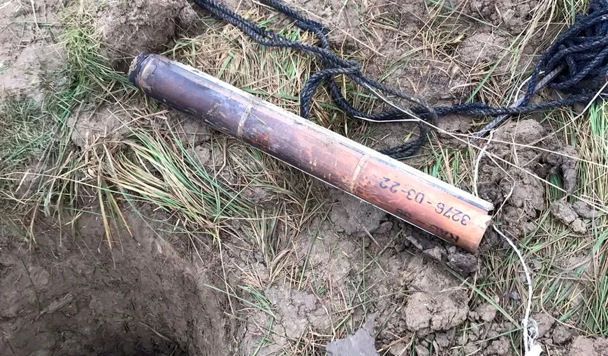 Rachetă căzută într-o comună din Vâlcea. Primarul: „Sigur, rusească nu este, sau nu vreau să cred că este!”