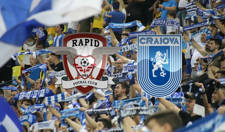 RAPID – CSU CRAIOVA: 2-2. Derby de Liga Campionilor în Liga 1