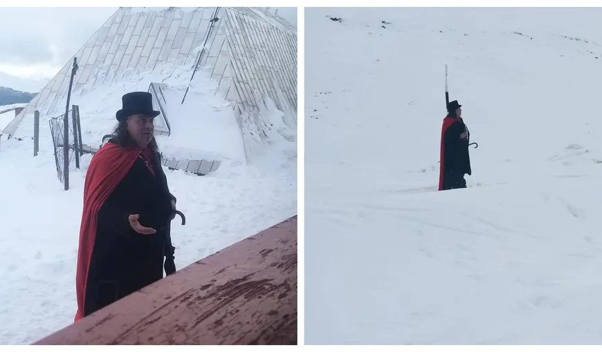 Incident neobișnuit în Bușteni. Salvamontiștii au oprit un turist îmbrăcat în Dracula care voia să ajungă pe Vârful Omu, echipat cu o sticlă de alcool