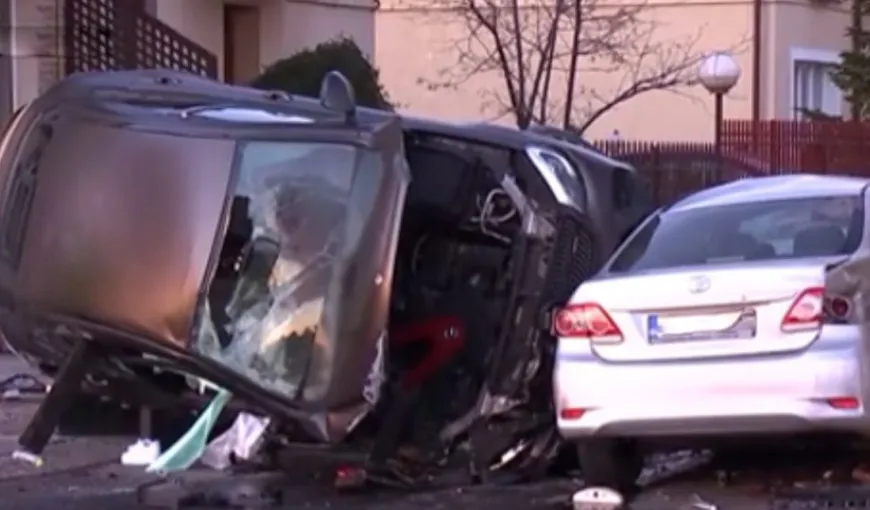 Accident tragic în București, de Crăciun. O pasageră a murit, după ce șoferul de 18 ani s-a răsturnat cu mașina