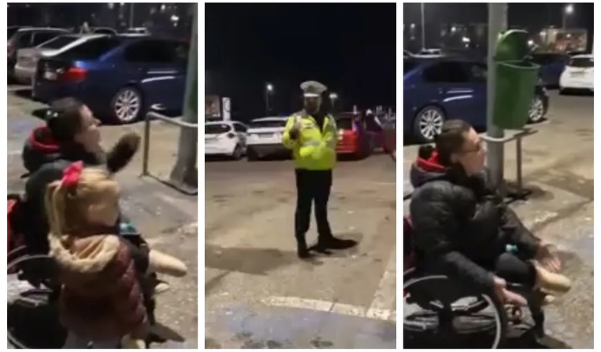 Poliţiştii au ridicat maşina unei femei în scaun cu rotile din parcare unui supermarket