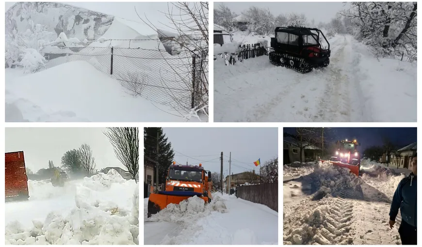 Viscolul a făcut prăpăd în județele Bacău și Vaslui. Gospodării îngropate în zăpadă în Buzău