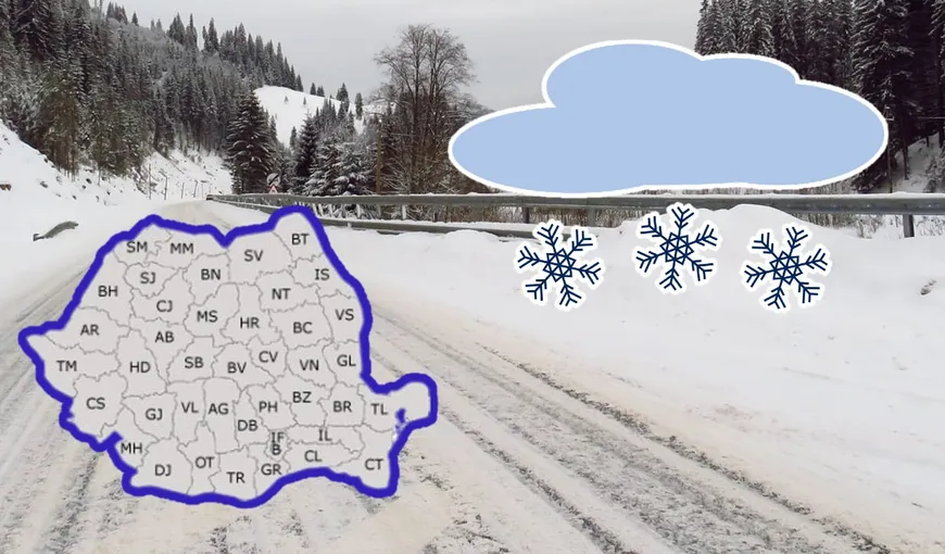 Prognoza meteo. Vortexul polar readuce iarna în România. Vor fi temperaturi de îngheţ şi ninsori abundente la munte