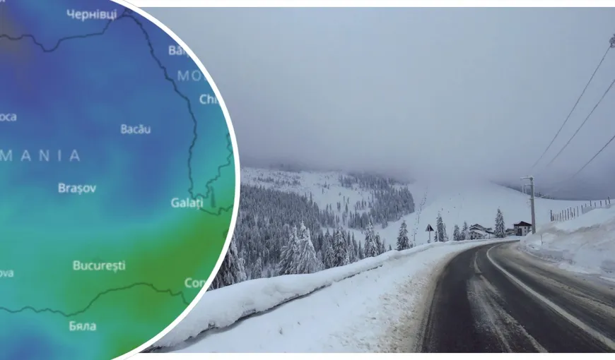 Prognoza meteo 27 ianuarie. Ciclonul polar aduce ninsori abundente în România, inclusiv la București