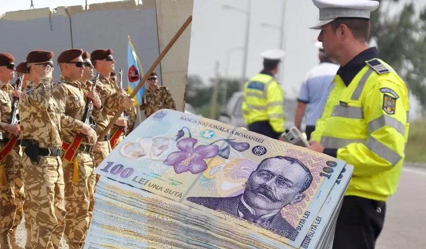 Veşti bune pentru angajaţii din Armată şi Poliţie: Guvernul majorează soldele, cine va primi 1000 de lei în plus la leafă