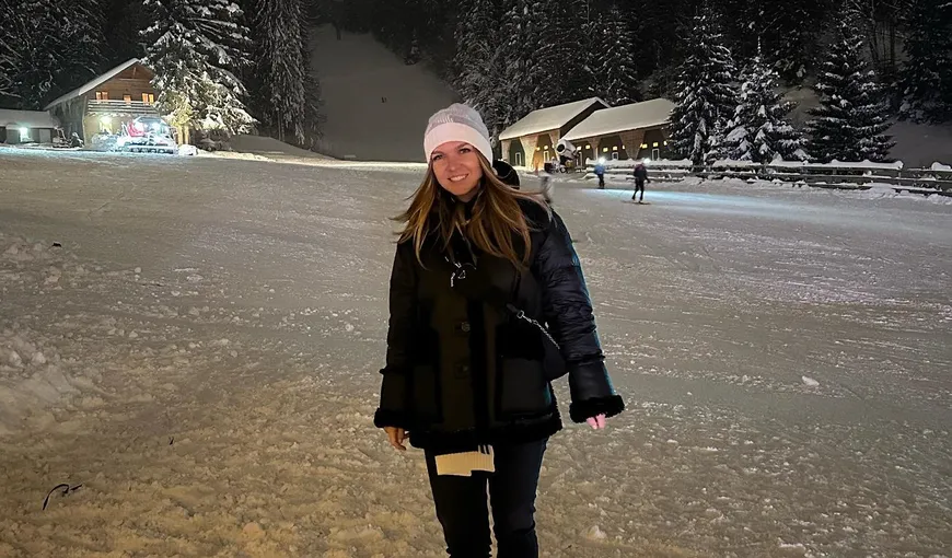 Simona Halep, week-end la munte după două săptămâni petrecute la Dubai. Cu cine a fost surprinsă la Poiana Braşov FOTO