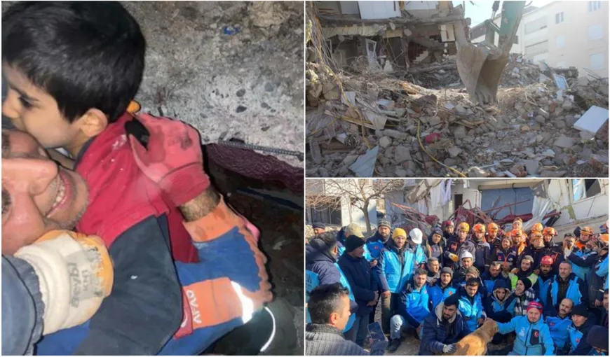 Salvatorii din Turcia, îngeri pe pământ! O femeie și cei doi copii ai săi au fost scoși de sub dărâmături după 78 de ore de la cutremur