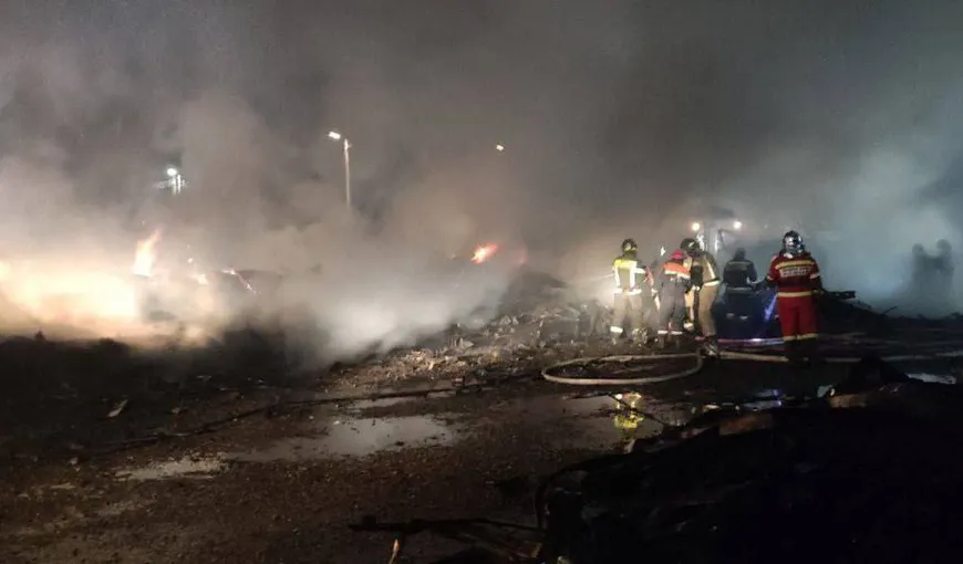 Incendiu devastator, opt muncitori au murit în flăcări VIDEO