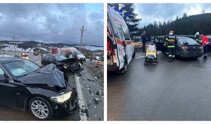 Cinci adulți și doi minori implicați într-un accident rutier în Suceava. Victimele au fost transportate la spital