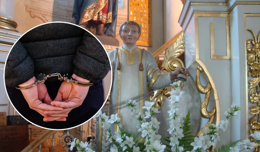 Caz şocant în Hunedoara! Un bărbat a furat statuia unui sfânt dintr-o biserică. Cum şi-a justificat bărbatul gestul