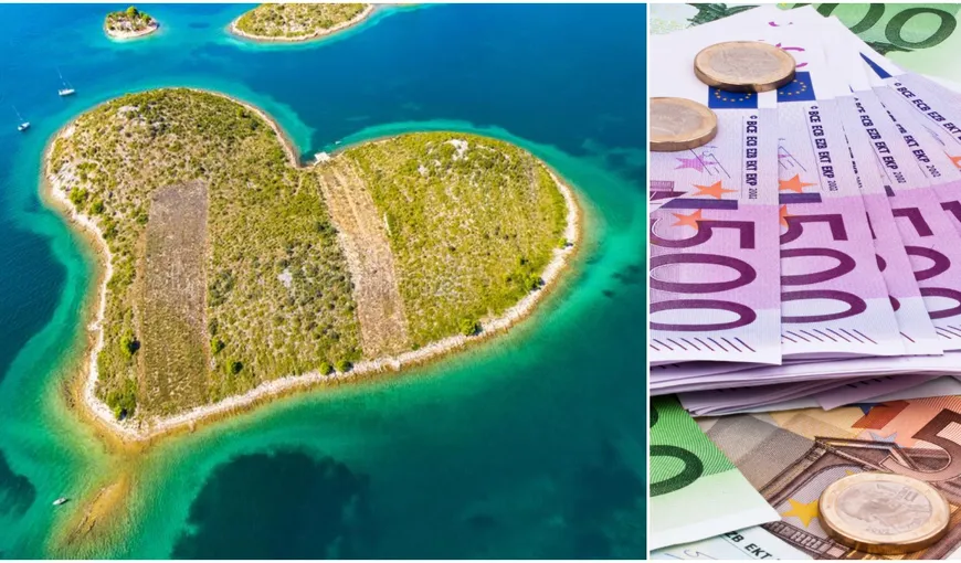 Insula Îndrăgostiților din Croația este scoasă la vânzare! Cât trebuie să scoți din buzunar dacă vrei să locuiești pe insula în formă de inimioară