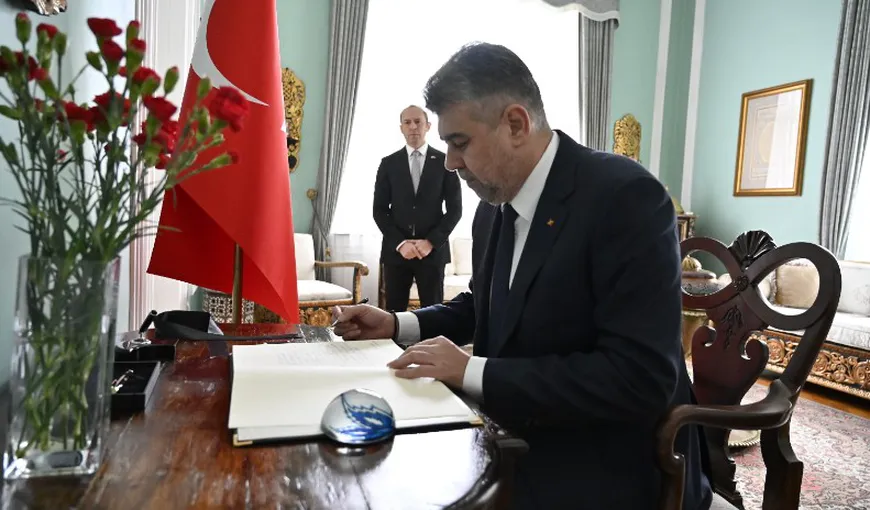 Marcel Ciolacu a semnat în cartea de condoleanţe deschisă la ambasada Turciei după cutremur