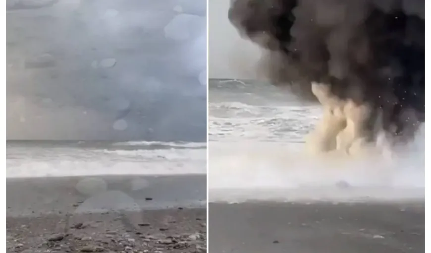 Alertă în Marea Neagră! Mina marină a explodat la 25 de metri de plajă