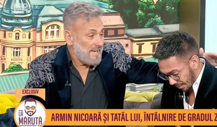Armin Nicoară a izbucnit în plâns la TV. Tatăl lui a reacţionat după ce a fost acuzat că l-a traumatizat pe artist: „Toate au fost glume”