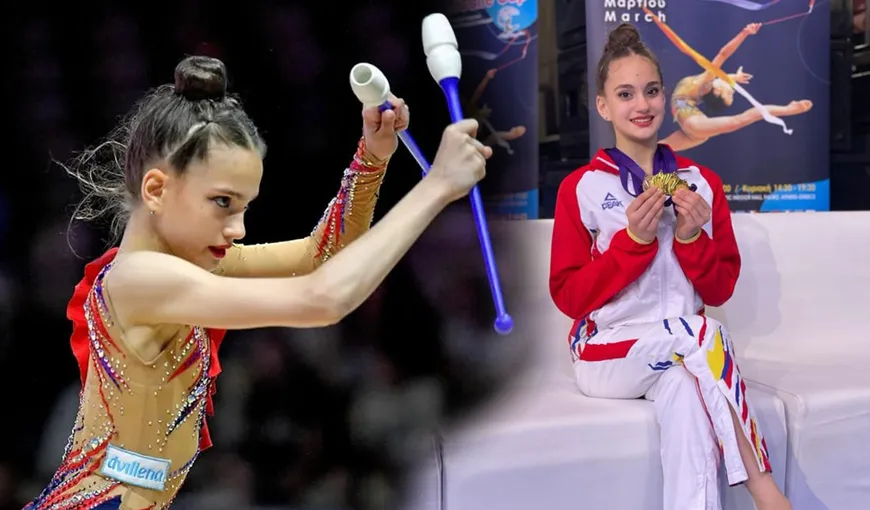 Amalia Lică, super-campioană la gimnastică ritmică. Copila în vârstă de 13 ani a cucerit partru medalii de aur