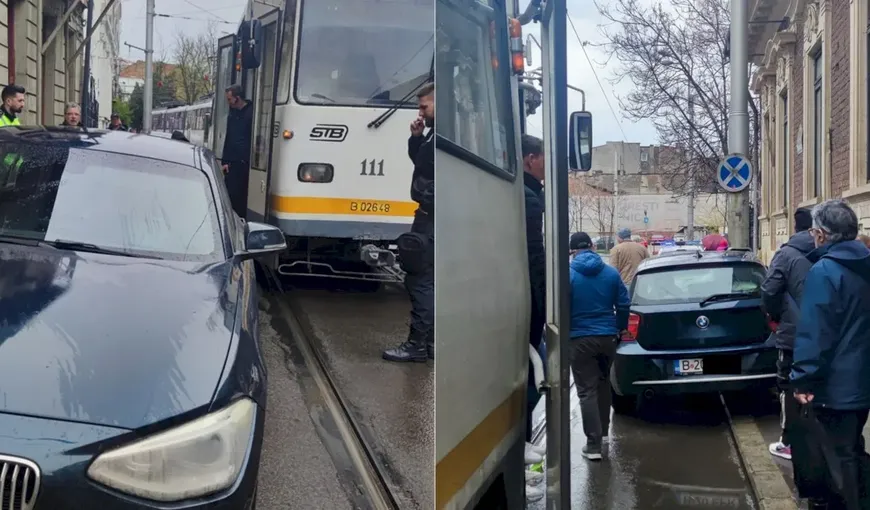 Cum a blocat un șofer de BMW mijlocul Bucureștiului. Din cauza acestuia s-a format o coadă de 2 kilometri