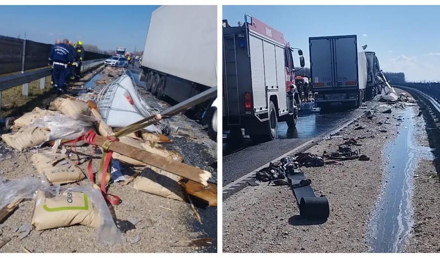Accident cu români în Ungaria. Un șofer a murit pe loc strivit în cabină