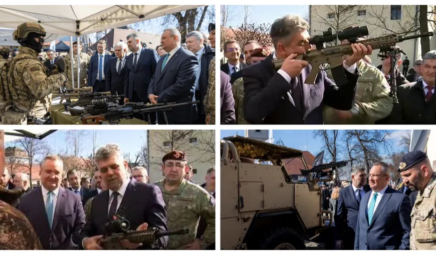Nicolae Ciucă și Marcel Ciolacu au testat cele mai noi arme produse în România. Imagini inedite cu cei doi lideri