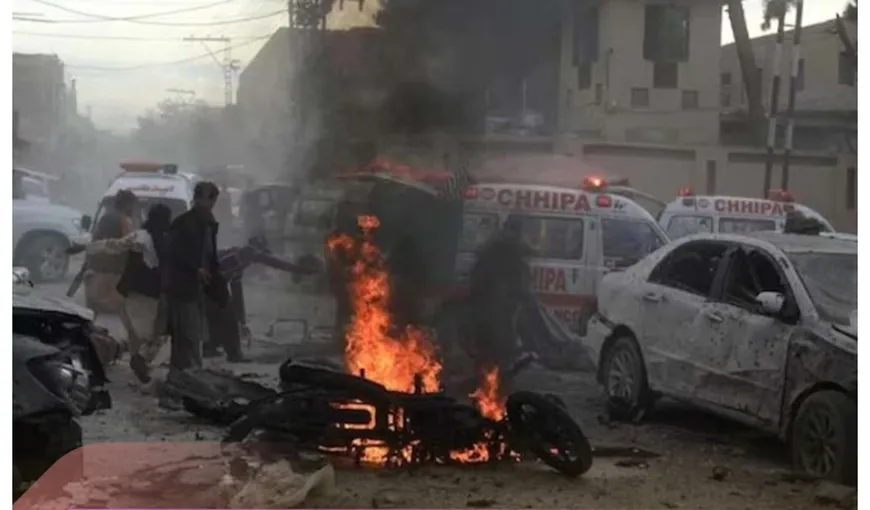 Atentat terorist. Bomba a fost detonată de un motociclist sinucigaş
