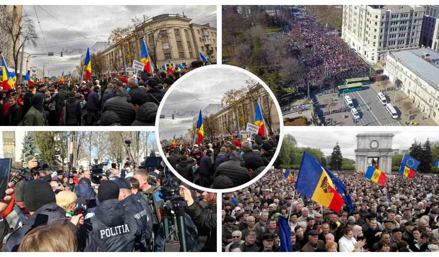 Proteste de amploare la Chișinău! 54 de persoane, printre care și 21 de minori, au fost arestate