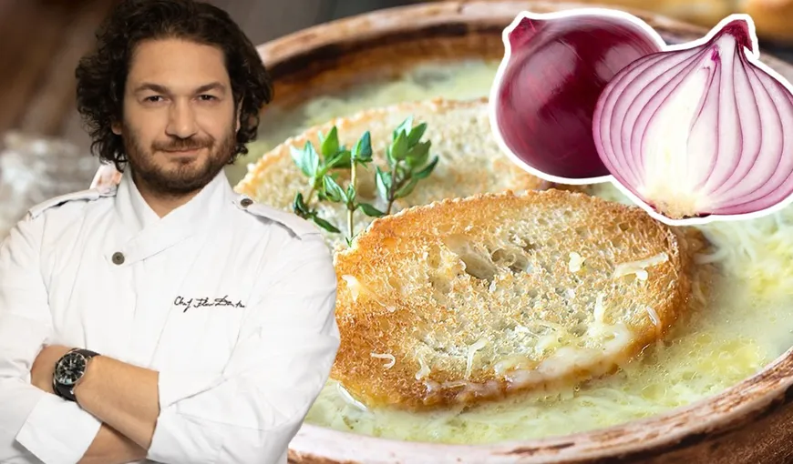Supa de ceapă a lui Florin Dumitrescu. Chef-ul a dezvăluit secretul reţetei care o face extrem de delicioasă