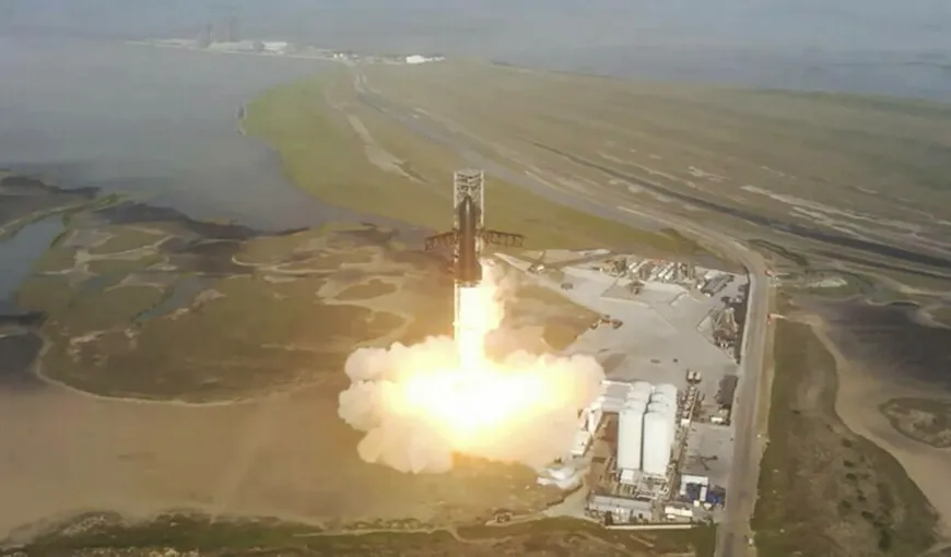 Starship, cea mai mare rachetă din lume, a fost lansată, dar a explodat după câteva minute VIDEO