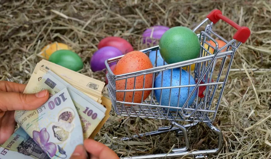 Câți bani au cheltuit românii de Paște. S-a cumpărat mai multă mâncare, dar mai puține jucării decât în 2022