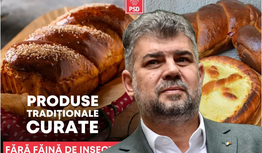 Produsele tradiţionale româneşti NU vor conţine făină de insecte. Marcel Ciolacu: „Patriotismul economic înseamnă protejarea producătorilor locali și a produselor și mâncării tradiționale românești”
