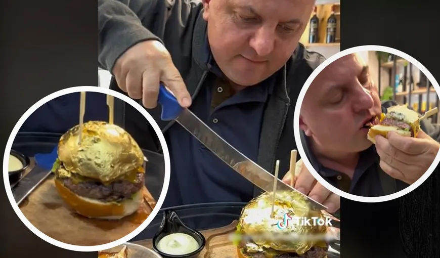 Un lider PSD promovează un burger cu foiță de aur pe Tik Tok. Prețul este uriaș: „După pot să bag aurul la amanet?”